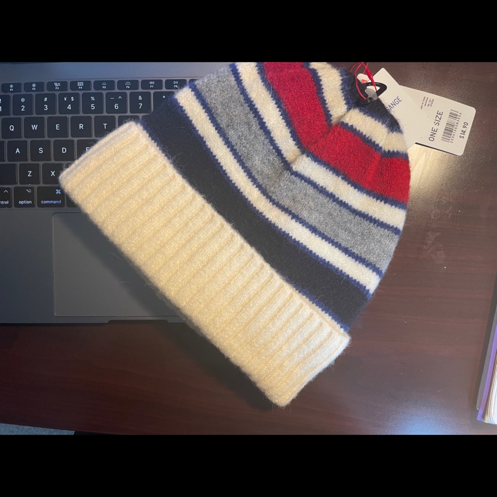 Uniqlo idlf stripped knitted beanie NWT